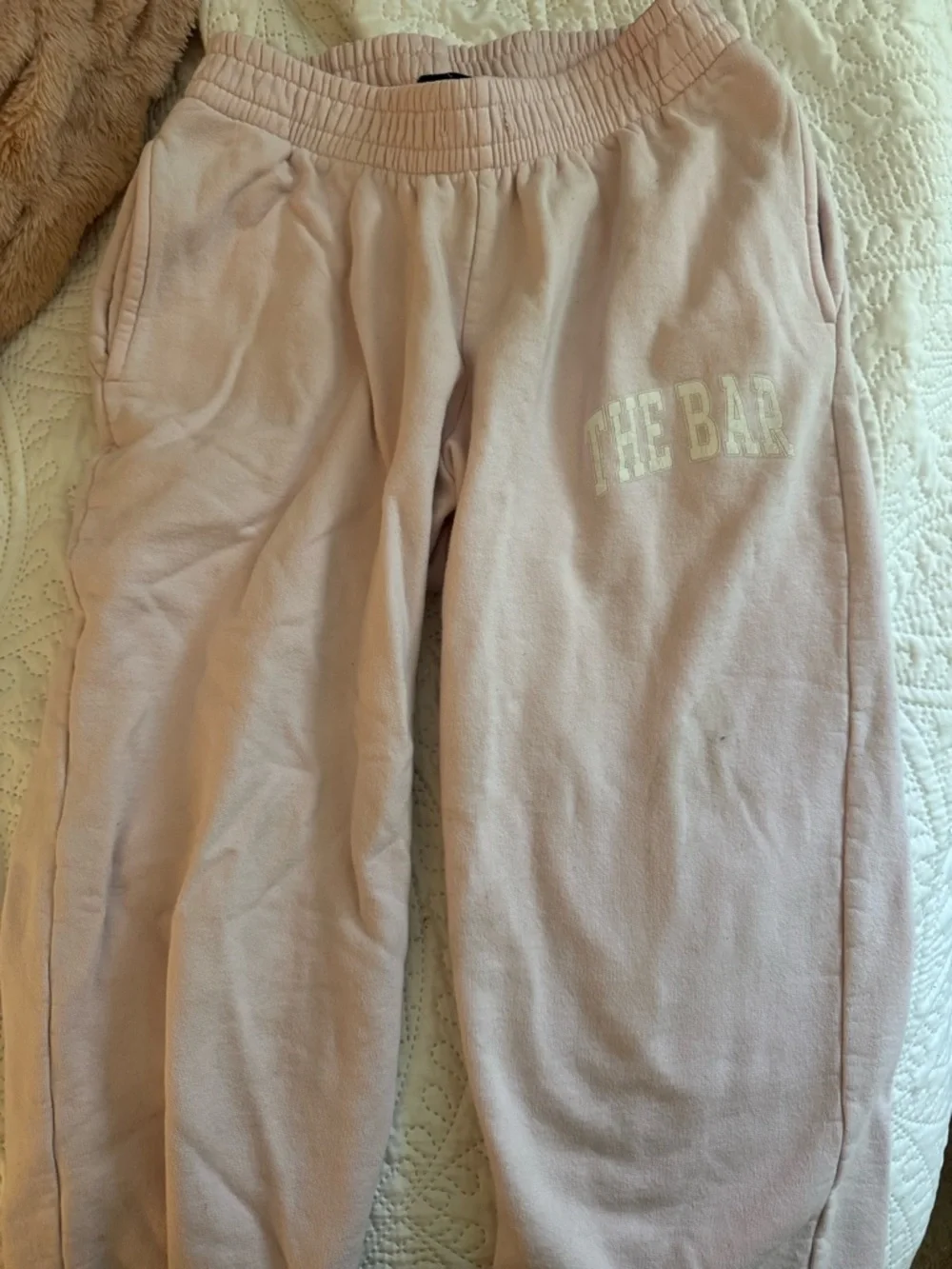 The Bar VARSITY SWEATPANTS BLUSH/WHITE size M - Picture 7 of 8